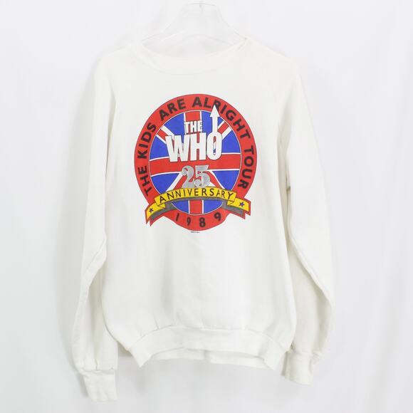 1989 Vintage The Who "The Kids Are Alright" Tour Crewneck Sweatshirt Pullover - Picture 7 of 7
